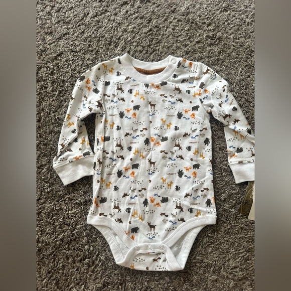 Baby Carhartt Farm Animals 12 Months Snap Button Close One Piece Bodysuit - Picture 10 of 10